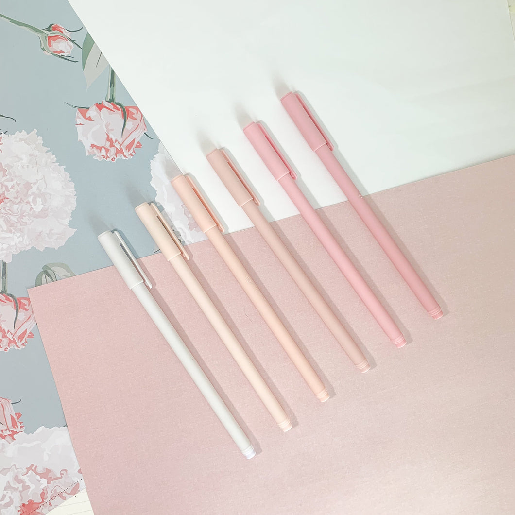 Pink Pastel Slim Gel Pen Set