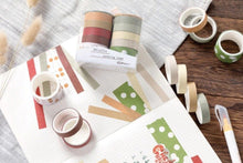 Load image into Gallery viewer, Solids and Patterns Washi Tape Set
