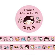 Load image into Gallery viewer, Cute Korean Japanese Asian Kawaii Character Washi Tape Chinese
